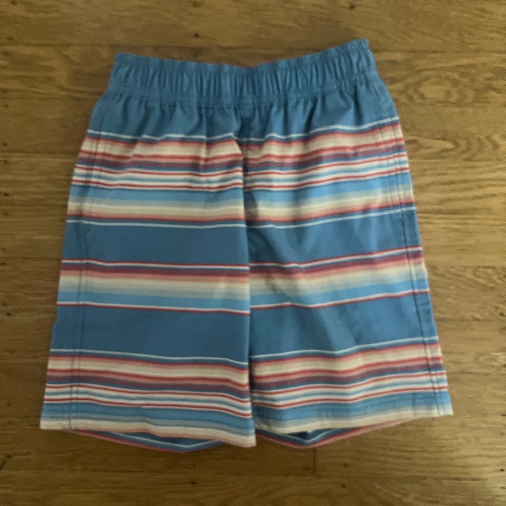 Faherty Boys Swim Trunks – Size 6 – Blue Multicolor Stripe – Great Condition
